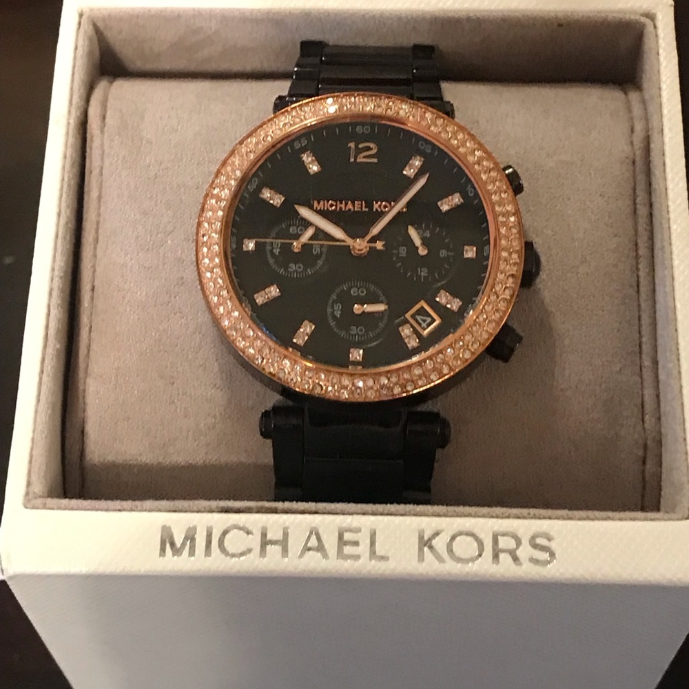 Black and Gold Women’s Michael Kors Watch